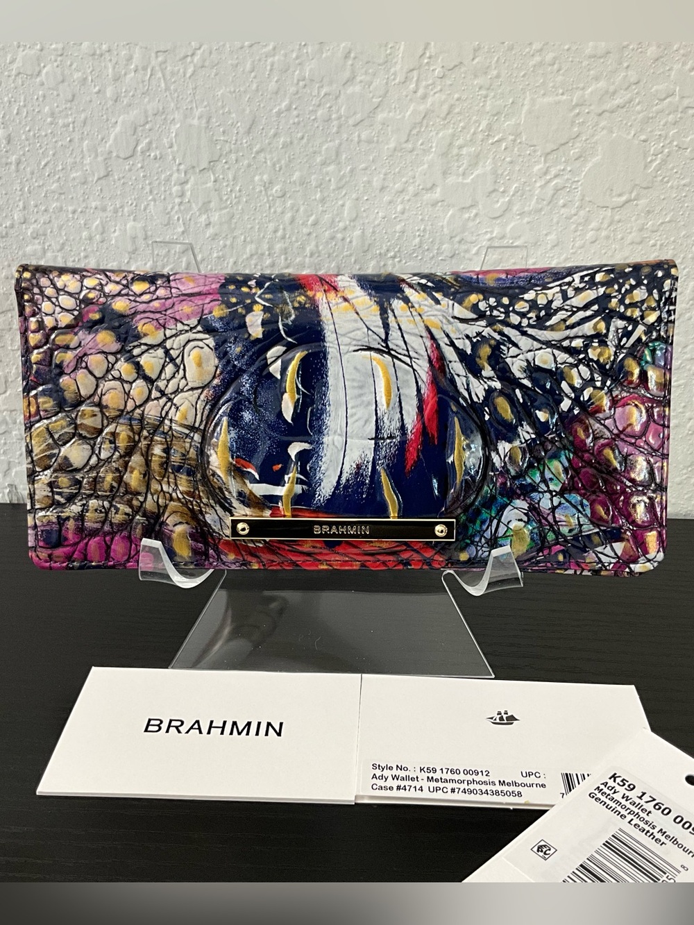 Brahmin Ady METAMORPHOSIS MELBOURNE Slim Wallet W/ Eye XLNT